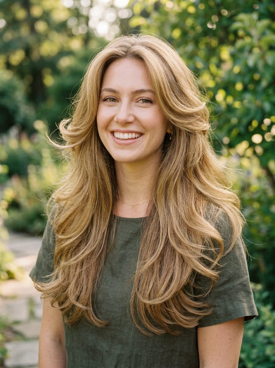 Long Layers Blowout - Blowout Frisur